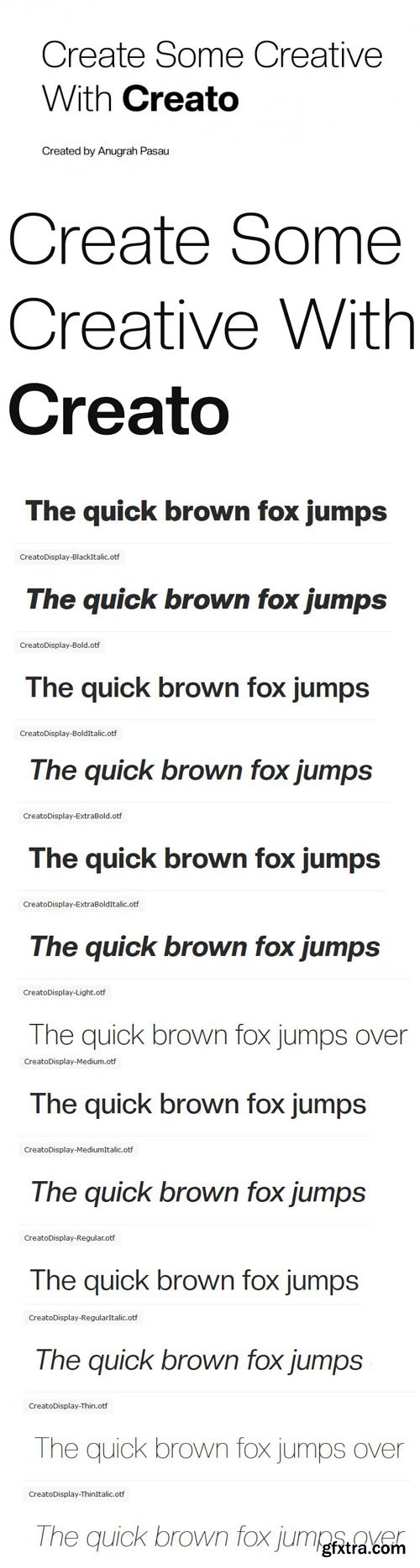 Creato Sans Serif Font Family [14-Weights]