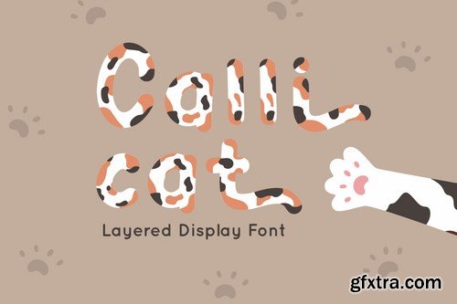 Calli Cat - Layered Display Font