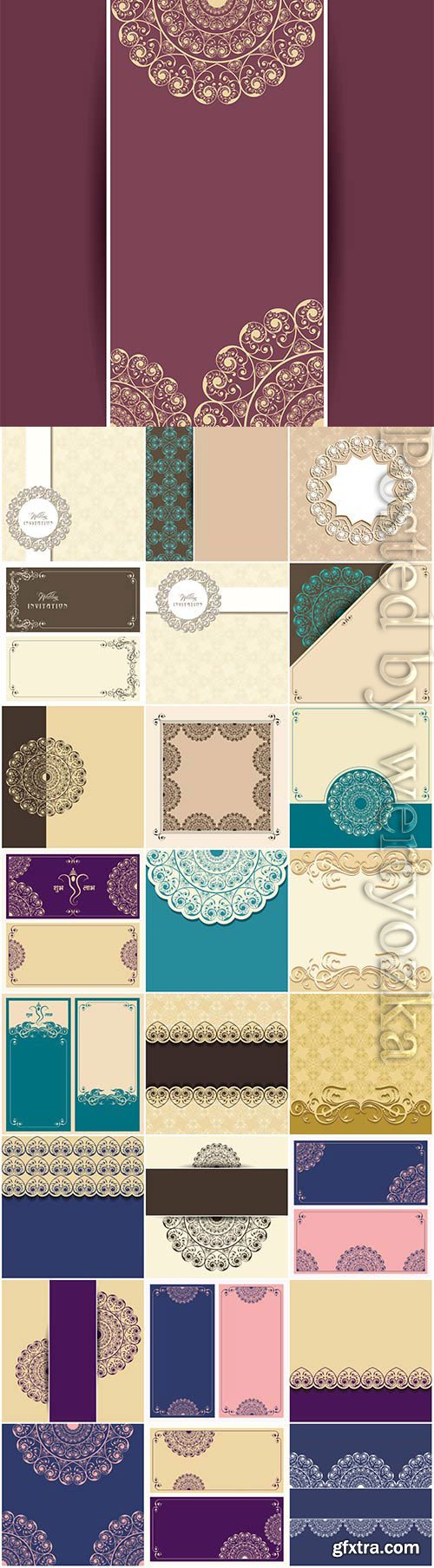 Mandala backgrounds in vector