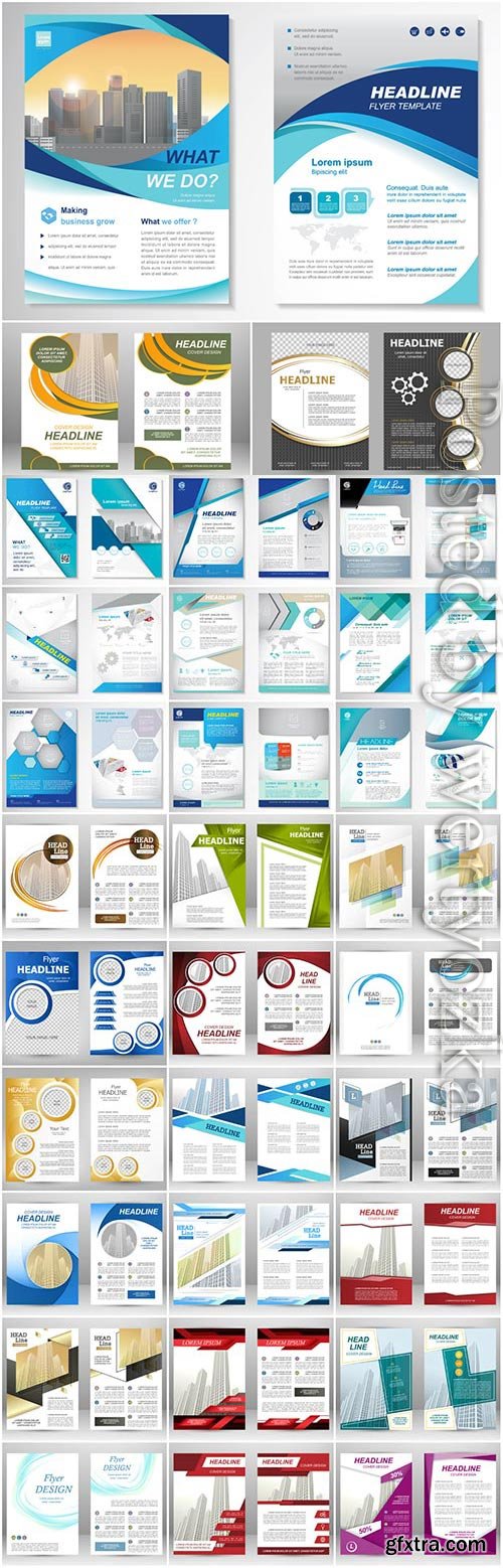 Business brochures set in vector Business brochures set in vector