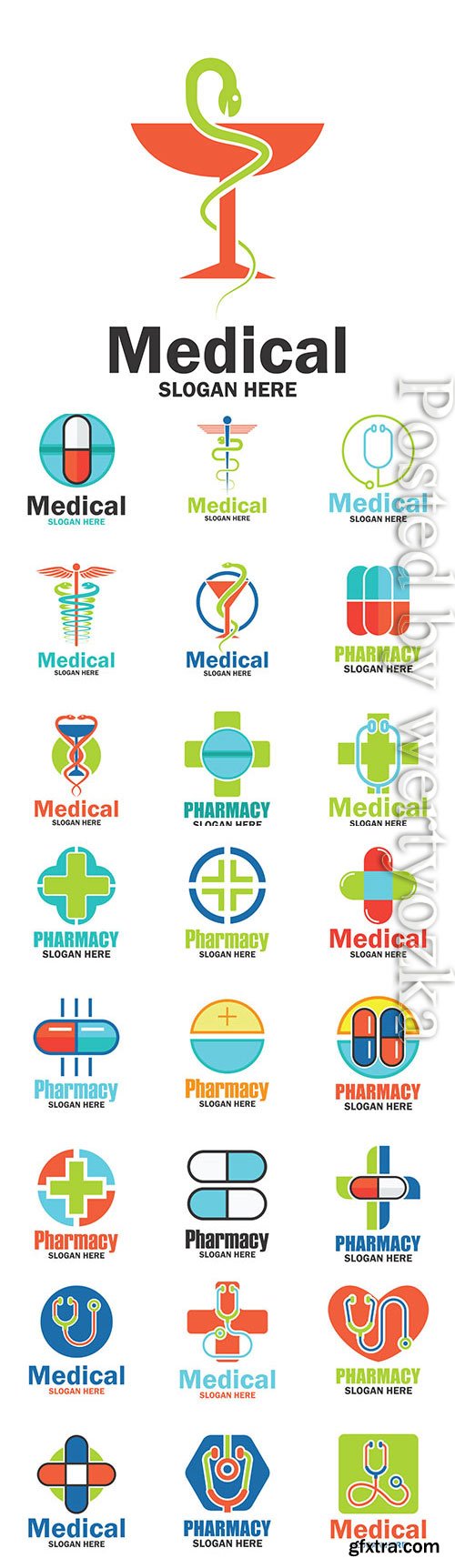 Medicine logos in vector Medicine logos in vector