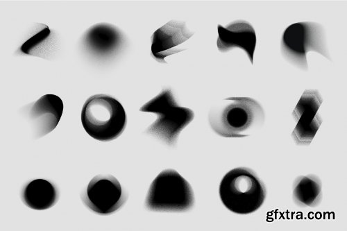 CreativeMarket - 25 Grainy Stamps for Procreate 6142686