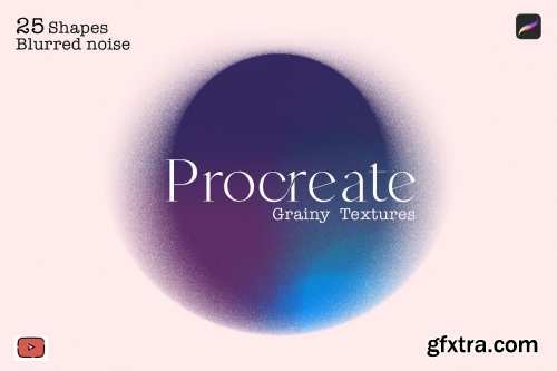 CreativeMarket - 25 Grainy Stamps for Procreate 6142686