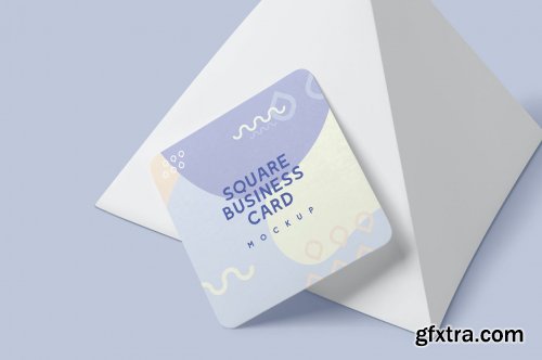Square Business Card Mockups