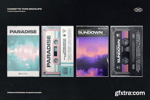 CreativeMarket - Cassette Tape Mockups 6190864