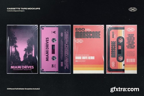 CreativeMarket - Cassette Tape Mockups 6190864