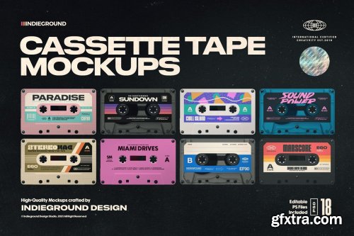 CreativeMarket - Cassette Tape Mockups 6190864