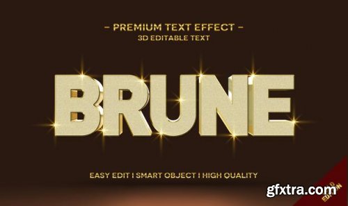 3d gold text style effect template