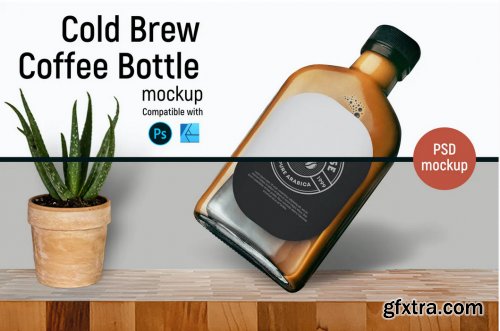  Cold Brew Coffee Bottle Mockup