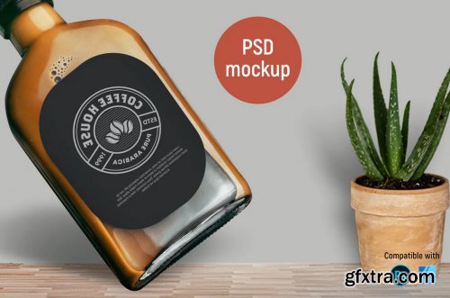  Cold Brew Coffee Bottle Mockup
