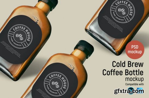  Cold Brew Coffee Bottle Mockup