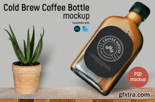  Cold Brew Coffee Bottle Mockup