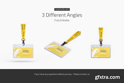 CreativeMarket - Lanyard ID Badge Mockup Set 6217597