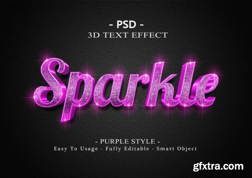 3d sparkle text effect