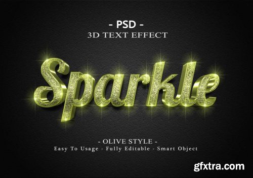 3d sparkle text effect