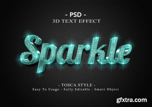 3d sparkle text effect