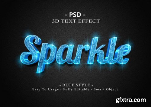 3d sparkle text effect
