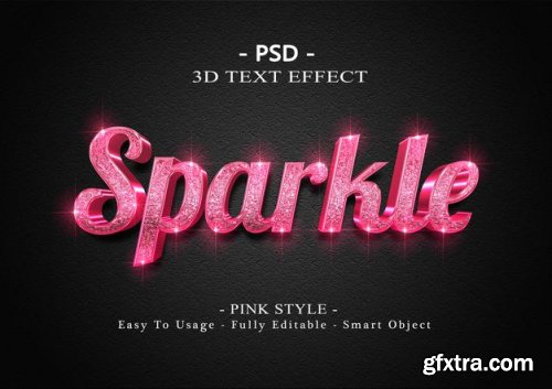 3d sparkle text effect