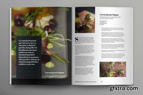 Food Magazine Layout Set