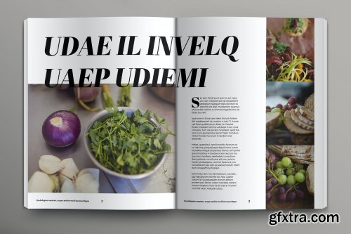 Food Magazine Layout Set