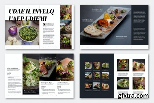 Food Magazine Layout Set
