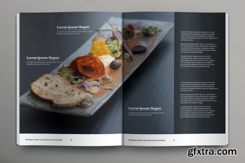 Food Magazine Layout Set