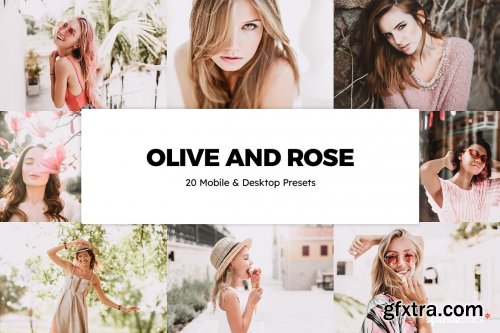 CreativeMarket - 20 Olive and Rose Lightroom Presets & LUTs 6237746