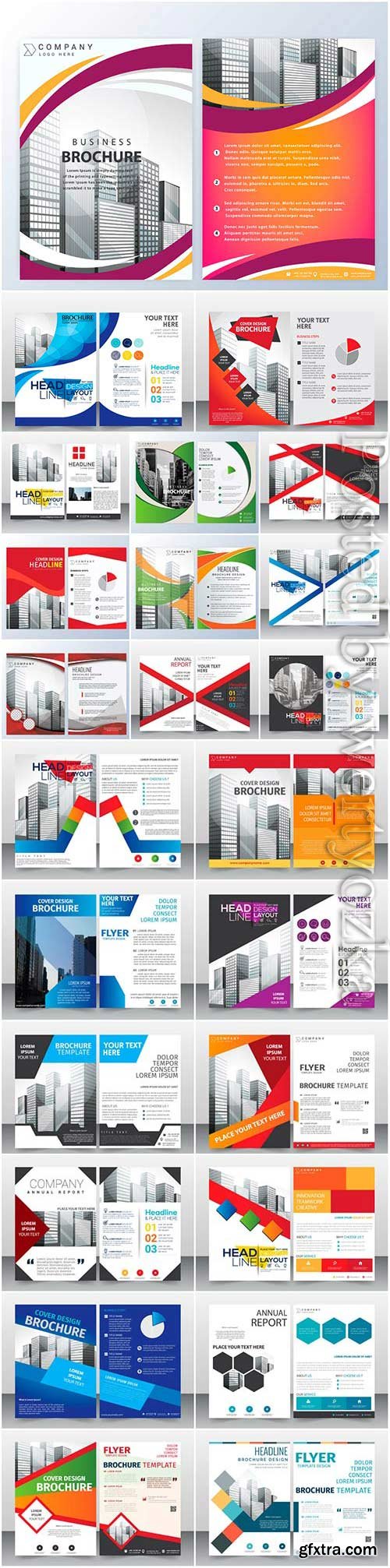 Flyers set in vector Flyers set in vector