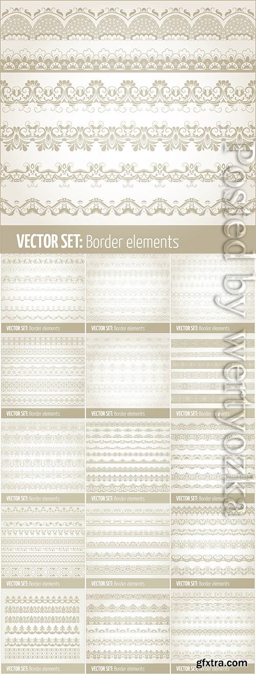 Borders set in vector Borders set in vector