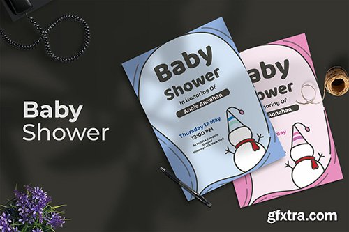 Snowman - Baby Shower Invitation GKGFXHT