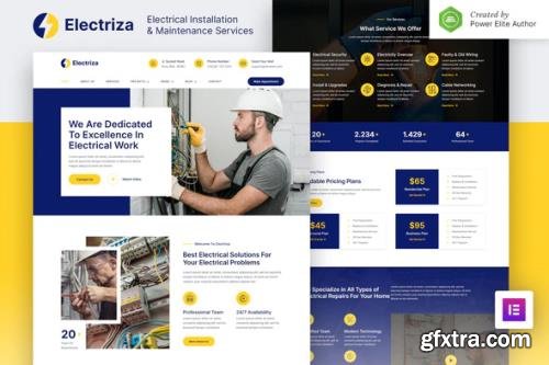 ThemeForest - Electriza v1.0.0 - Electrical Installation & Maintenance Services Elementor Template Kit - 32889244
