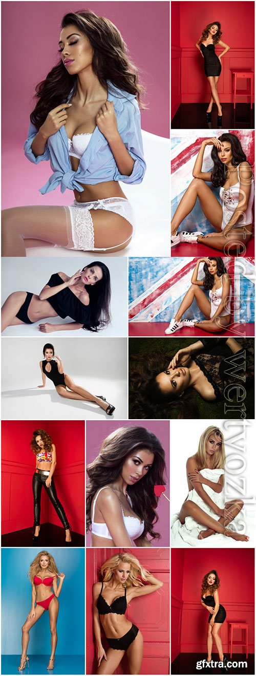 Fashionable and stylish girls posing stock photo Fashionable and stylish girls posing stock photo