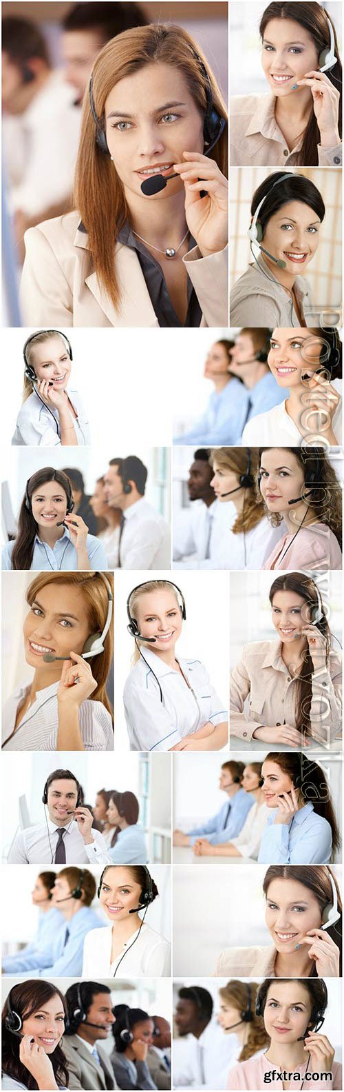 Young female operators stock photo Young female operators stock photo