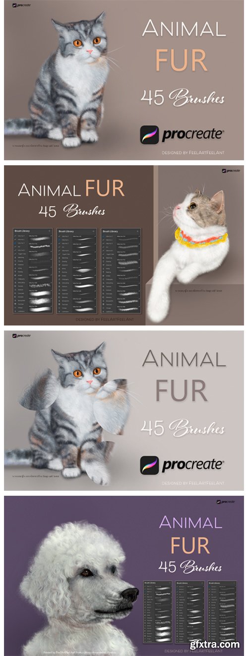 Fur Brush Set for Procreate 13371757