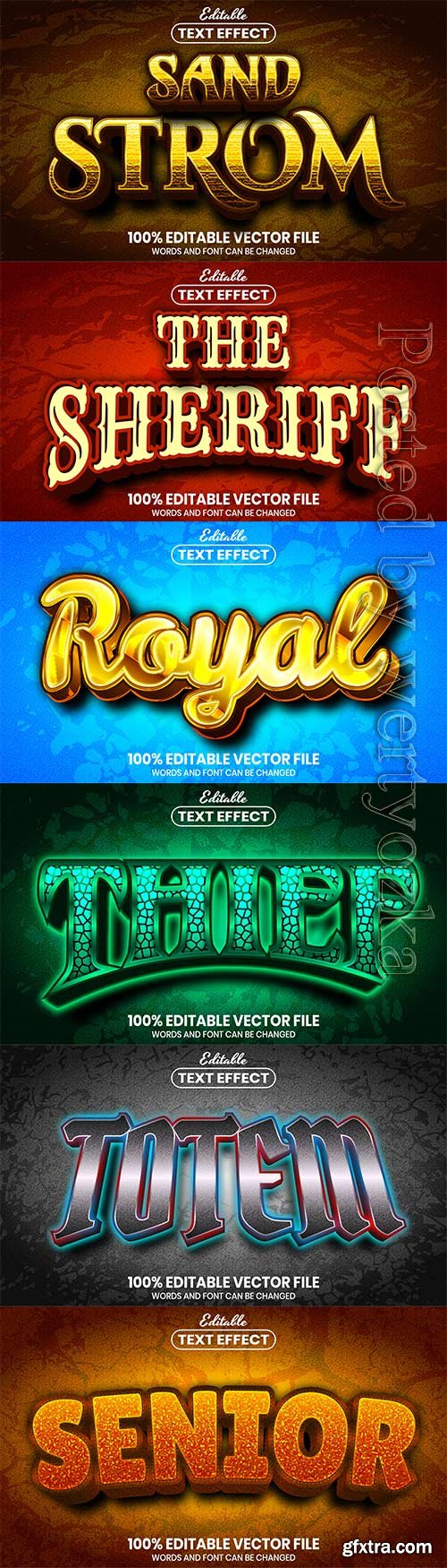 3d editable text style effect vector vol 559