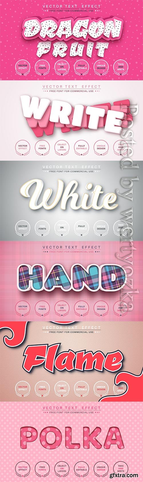 3d editable text style effect vector vol 563
