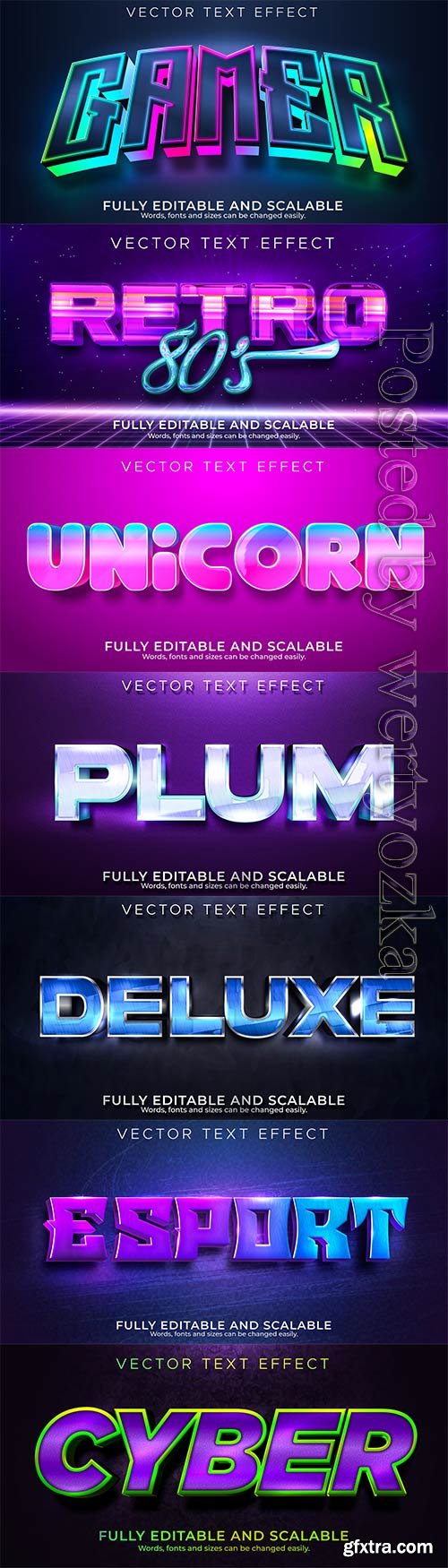 3d editable text style effect vector vol 576
