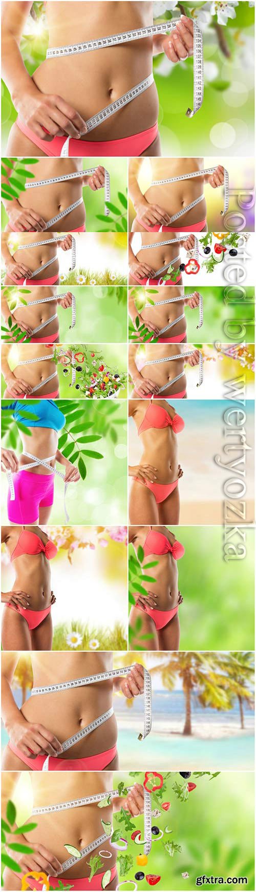 Beautiful female figure and healthy eating concept stock photo Beautiful female figure and healthy eating concept stock photo