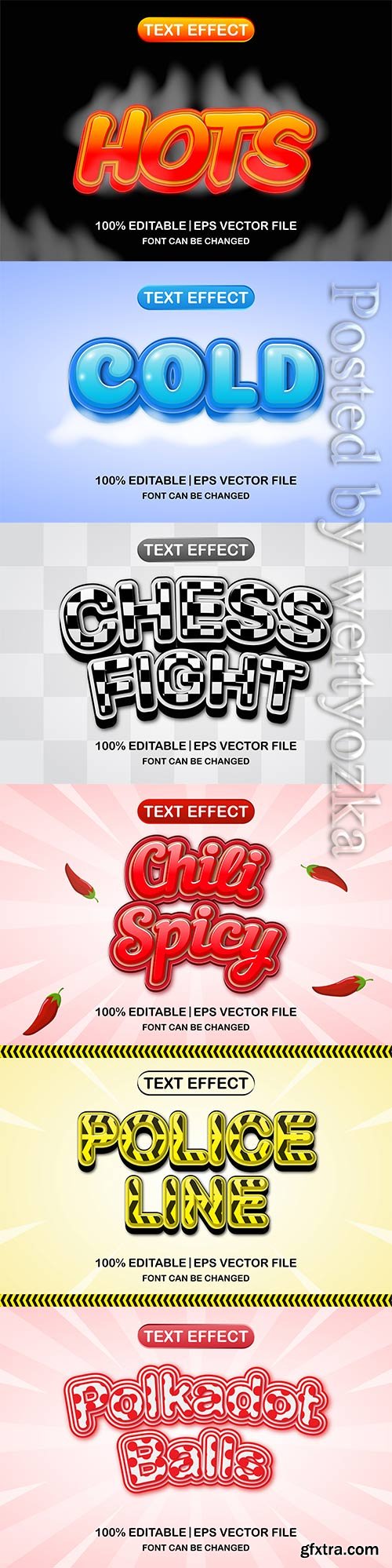 3d editable text style effect vector vol 582
