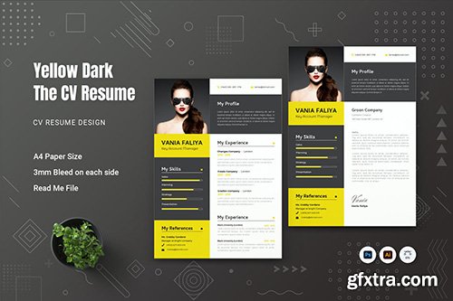 Yellow And Dark CV Resume Yellow And Dark CV Resume