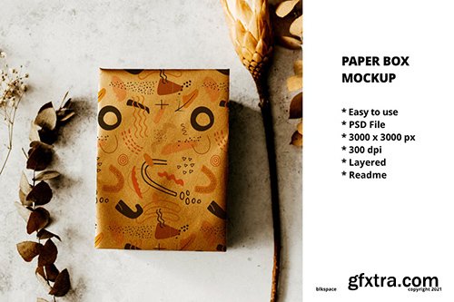 Paper Box Mockup NLBDT5X