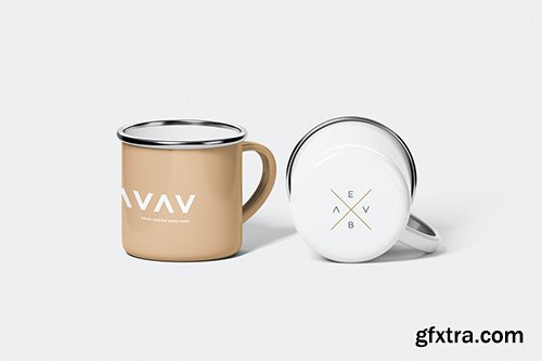 Enamel Mug Mockup 8L4436C Enamel Mug Mockup 8L4436C