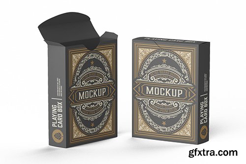 Box for Playing Cards Mockup