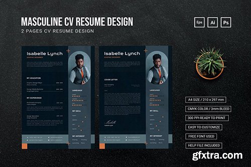 Masculine - CV Resume