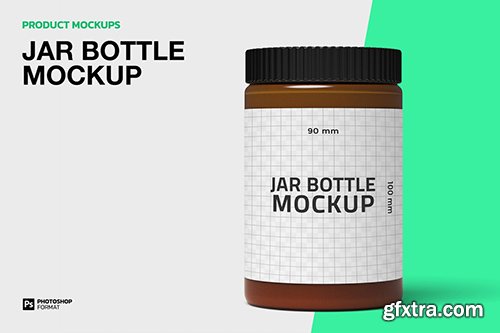Jar Bottle - Mockup SR7R4TF Jar Bottle - Mockup SR7R4TF