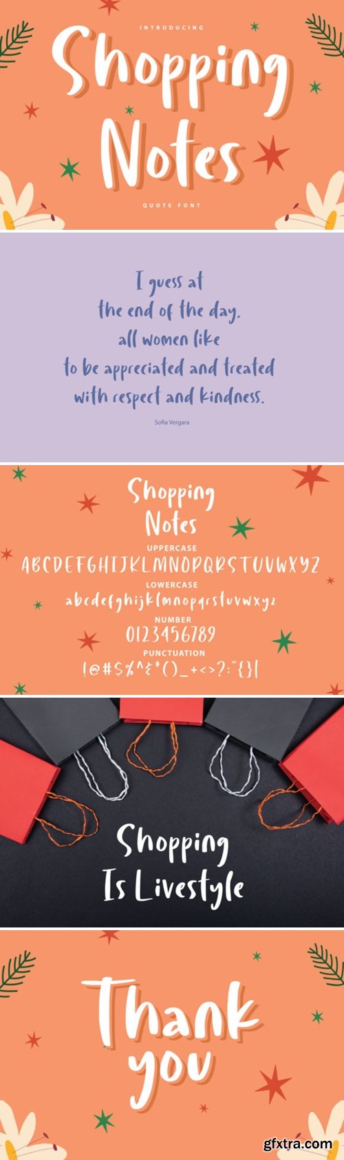 Shopping Notes Font