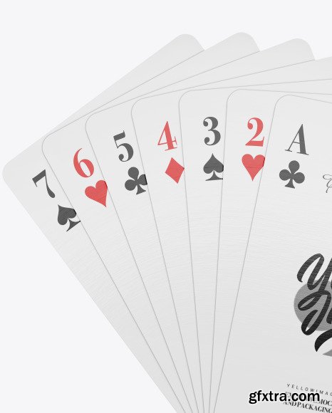 Seven Playing Cards Mockup 82764