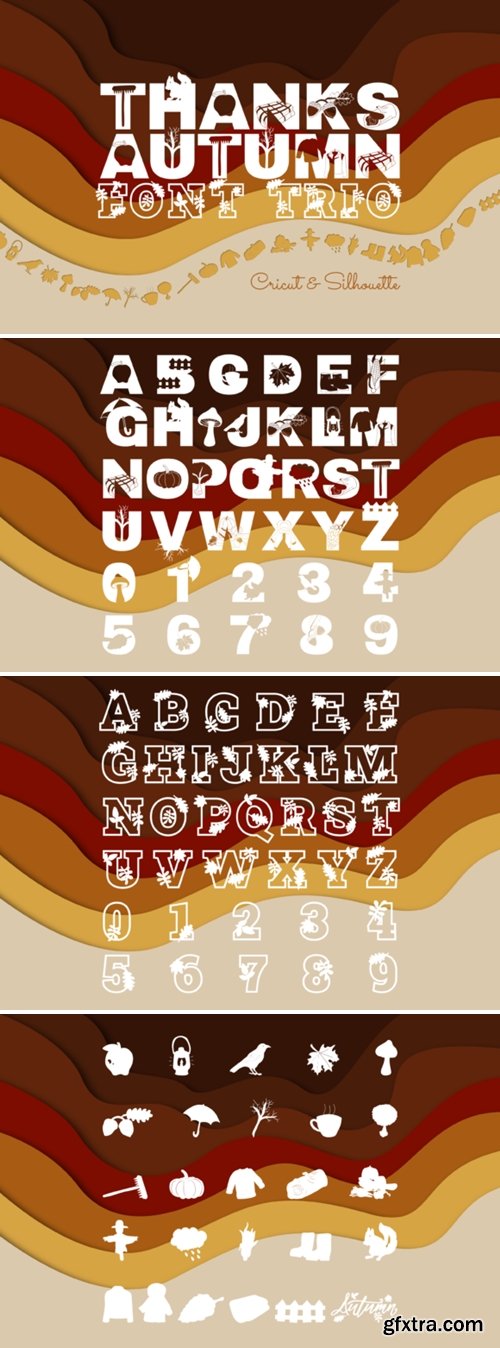 Thanks Autumn Trio Font