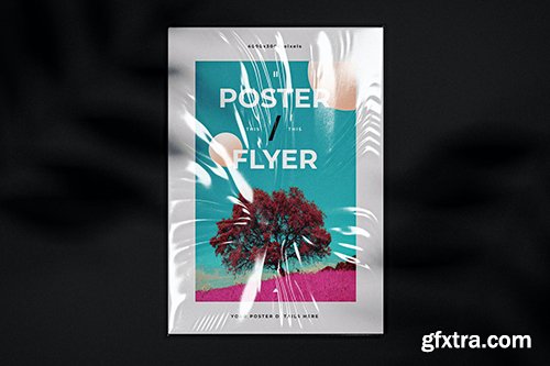 Foil Poster Flyer Mockup Template Foil Poster Flyer Mockup Template
