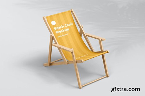 Beach Chair Mockup with Armrest Beach Chair Mockup with Armrest